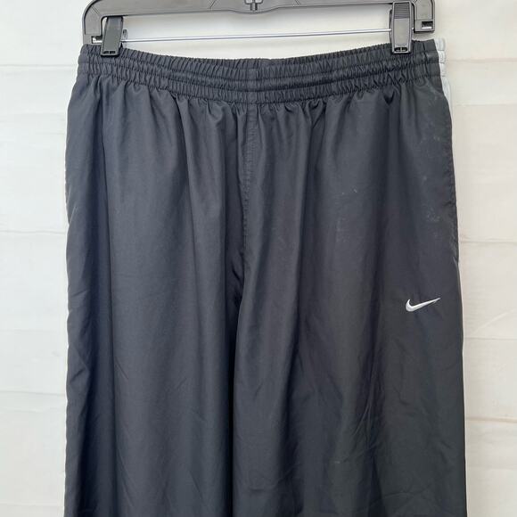 Nike Men's Jogger Pants Size Large Black/White Elastic Waist Athletic Sweatpants - Picture 8 of 12